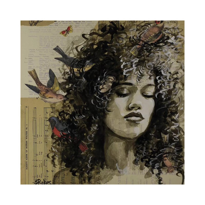 Dreamer Birds by Sara Riches - Gallery-Wrapped Canvas Giclée on Canvas, 30.48 cm H x 30.48 cm W, Canvas