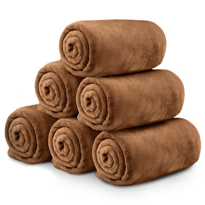 Plush Fleece Blanket – Set Of 6 | Queen Size 90X90" | Soft, Warm, Lightweight Bedding Blankets