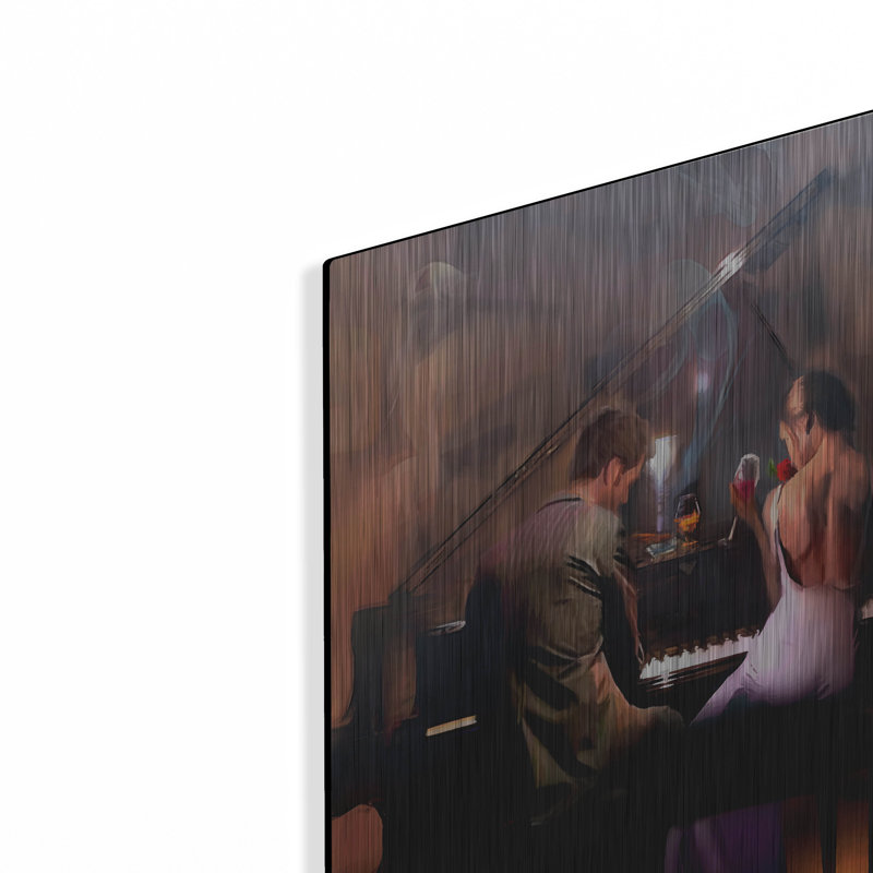 «Cigar Bar Love» par Murray Henderson, art mural en métal Mercer41, 24 po x 36 po, H 16 po x l 12 po