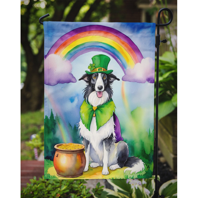 Drapeau de jardin double face en polyester H 15,5 po x l 11,25 po St Patrick's Day
