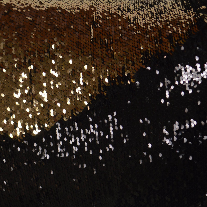 Hylee Fabric, Black/Gold