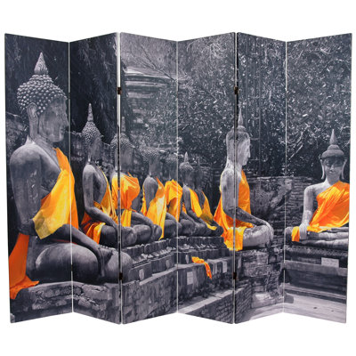 Buddha Art Canvas Folding Room Divider