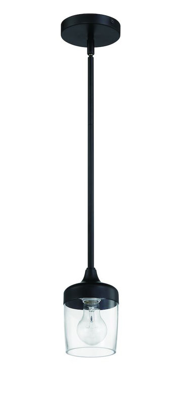 Luminaire suspendu géométrique 1 lumière Teillon, Flash noir
