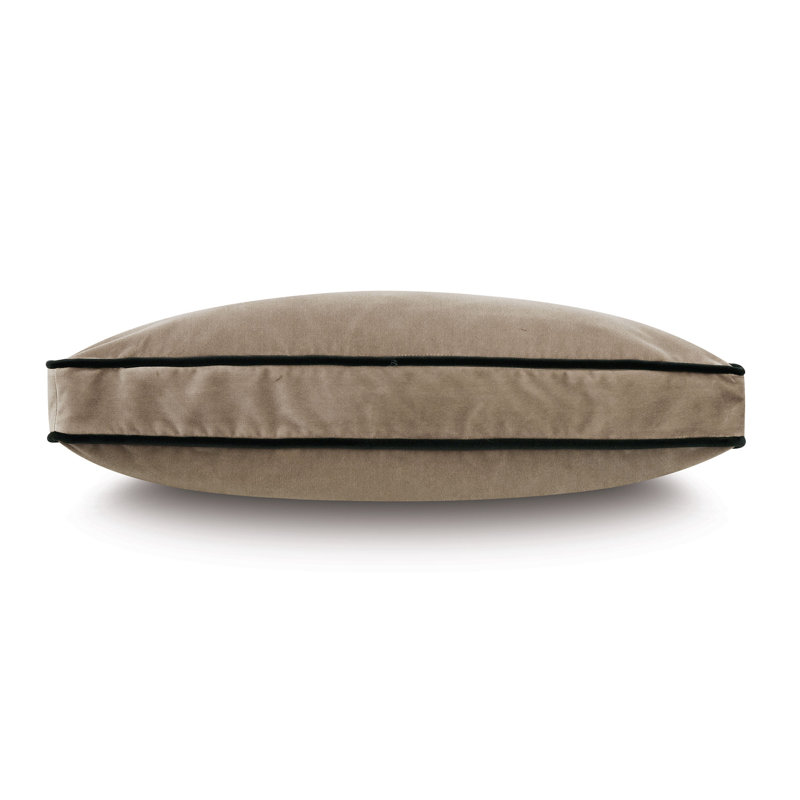 Uma Velvet Pillow Cover & Insert, Khaki