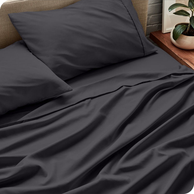 Bare Home Ultra-Soft Microfiber Sheet Set, Full XL Sheet Set + 1 Fitted Sheet+2 Pillowcases, Forged Iron Grey