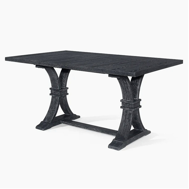 Table de salle à manger extensible Devingo, Gris