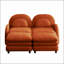Canapé modulaire en tissu à deux places avec repose-pieds et repose-pieds ergonomique Cloud-Like-294504256