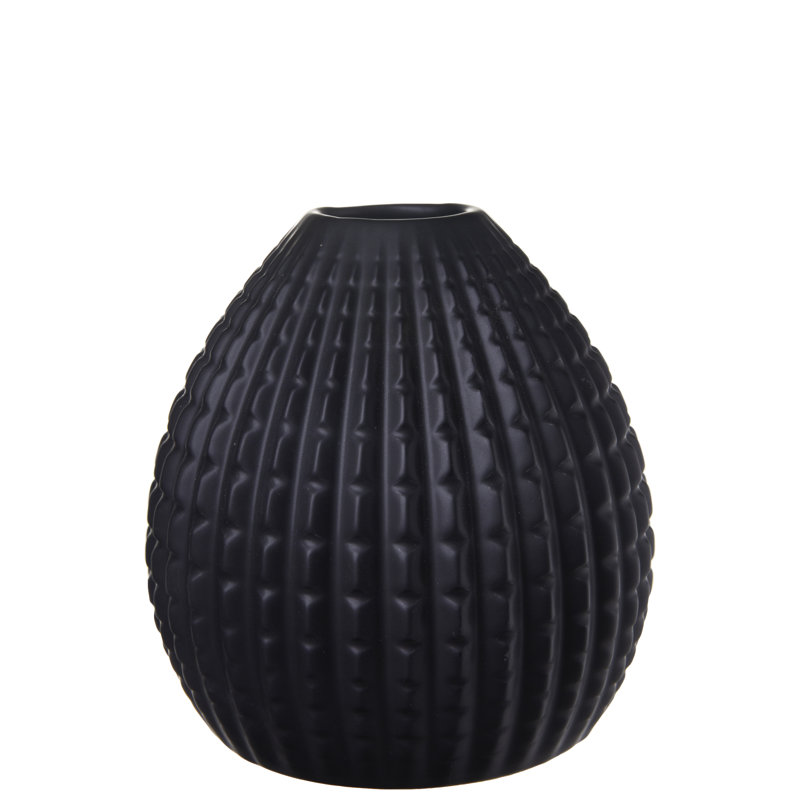 Vase de table en céramique 6 ", Noir