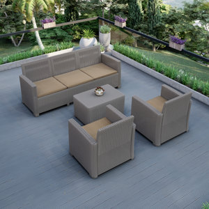Sagie 4 Piece Sofa Seating Group with Cushions