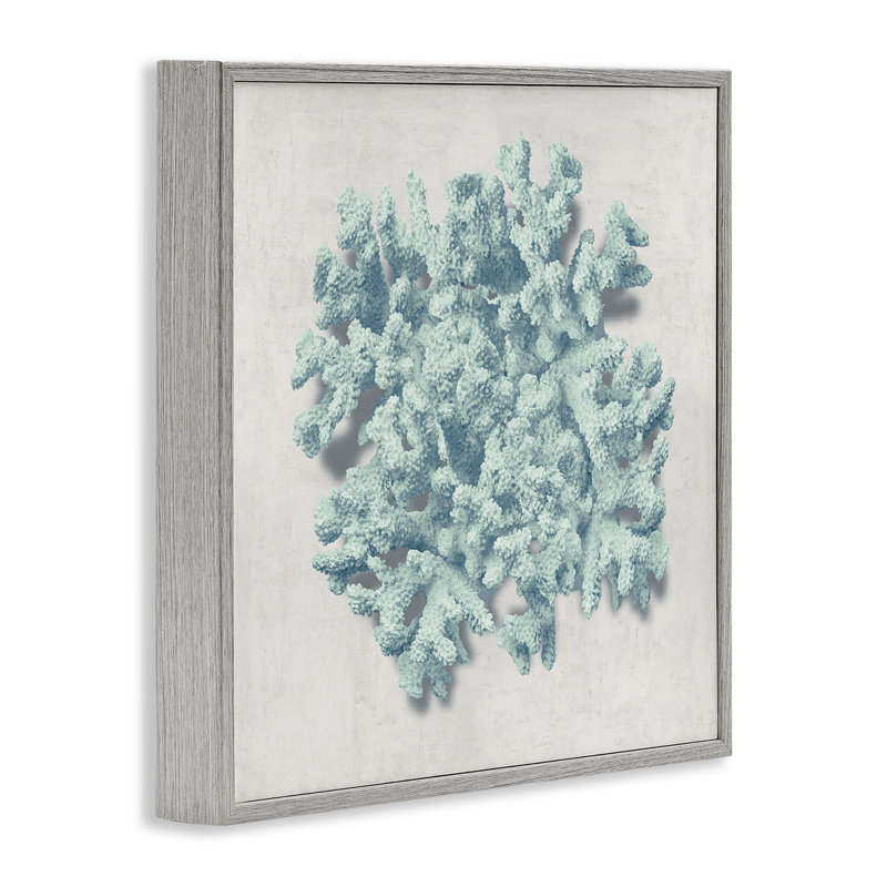 «Coral Blue Sea Beach Design» par Caroline Kelly - impression d'art graphique, Estampe numérique Farmhouse, H 24 po x l 24 po