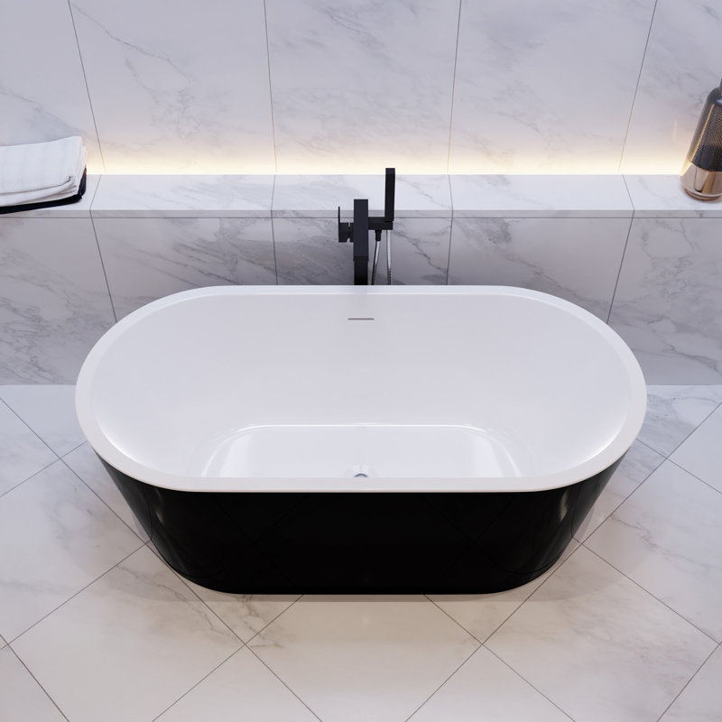 Chand 66.9'' x 31.5'' Soaking Acrylic Bathtub