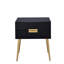 Black & Gold Finish End Table