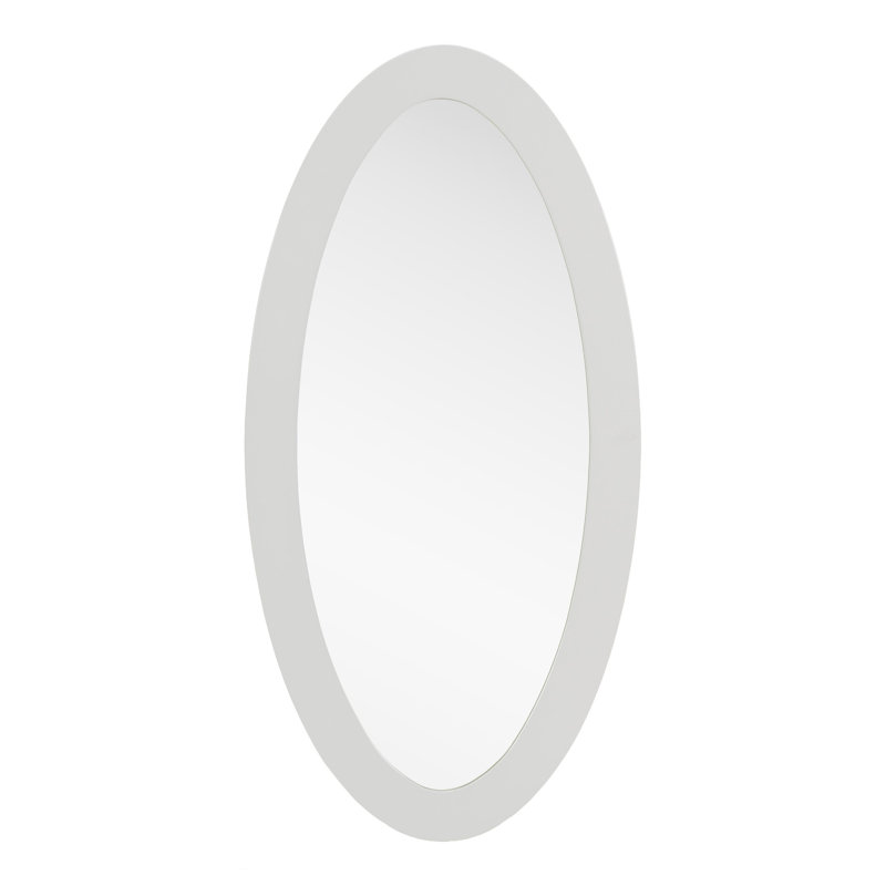 Legend - Miroir ovale blanc ultrabrillant moderne