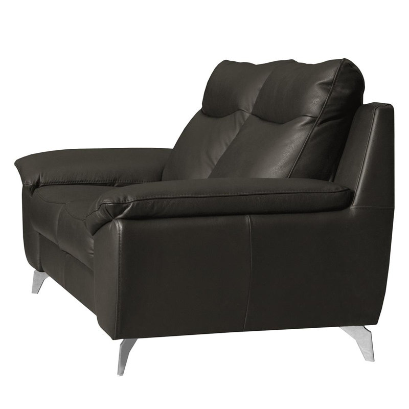 Edelweiss 2 Seater Genuine Leather Sofa, Anthracite