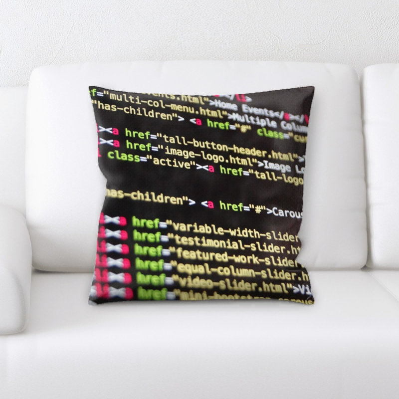 Coussin décoratif à code