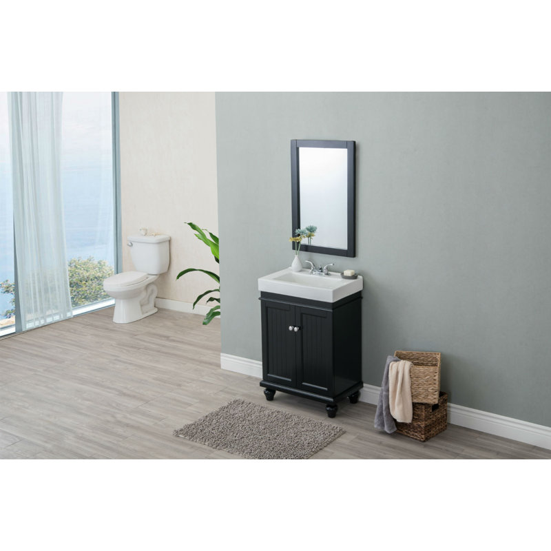 Ensemble de meuble-lavabo simple 24 po Gerharda, Espresso noir