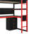 Aline Wooden Gaming Loft Bed with Storage Stairs, Desk, Shelves and Pegboard-126026090-126026092