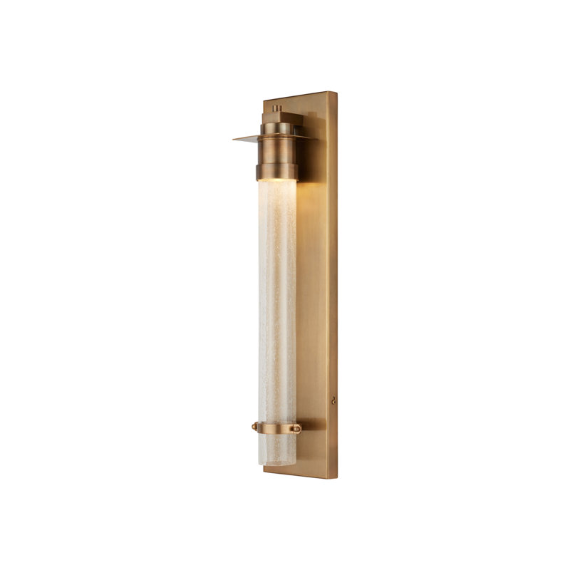 Provence 1 Light Outdoor Wall Sconce, Antique Brass