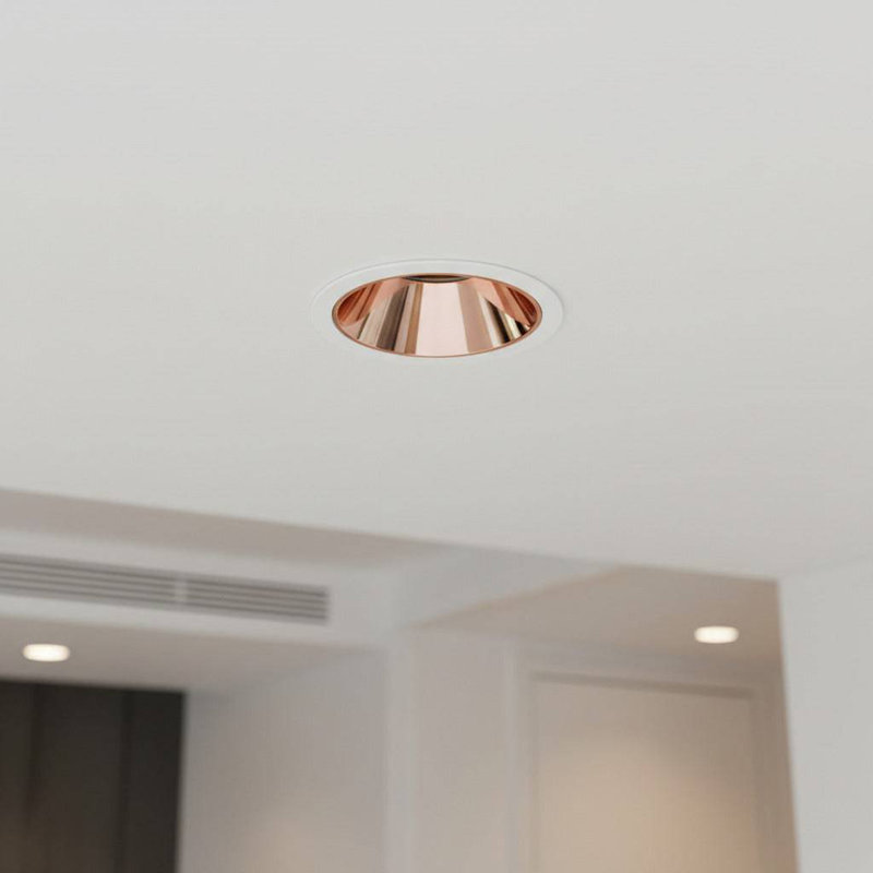 UltraBeam 5 Watt LED Dimmable Round Recessed Ceiling Downlight, Rose Gold