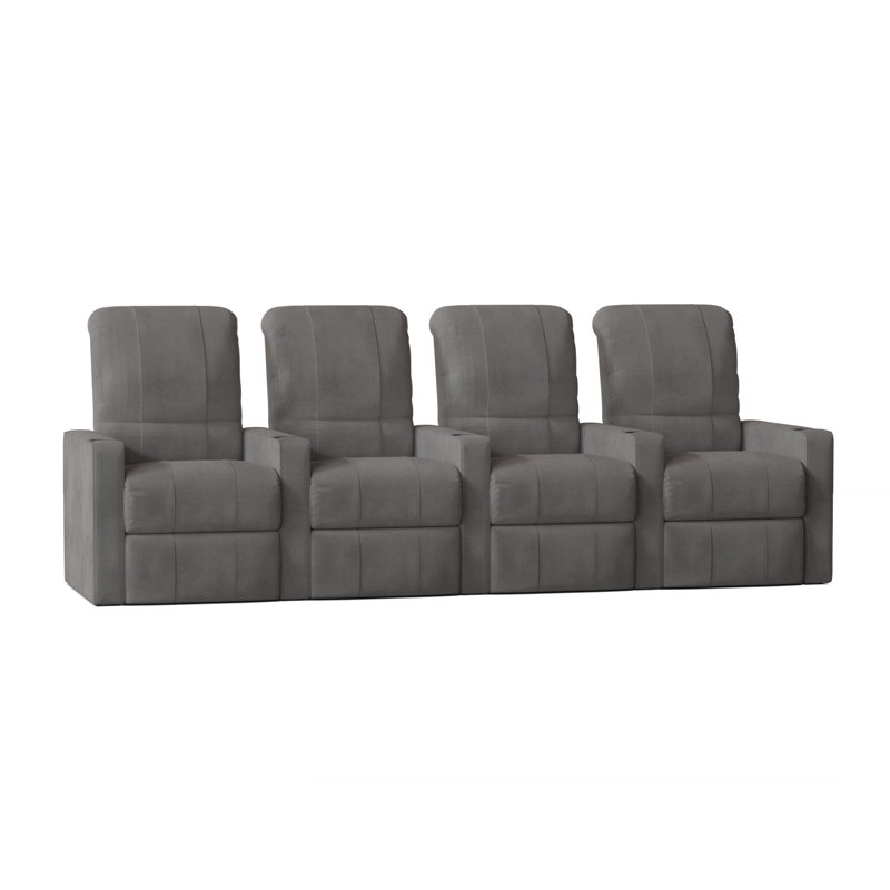 Rangée de sièges de cinéma maison (rangée de 4), Ombre Smartsuede, Manuel