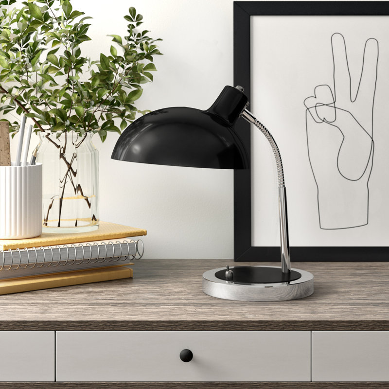 Alani Adjustable Metal Desk Lamp, Black