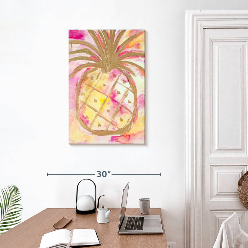 Yarlin Pink Gold Pineapple, 30" H x 20" W