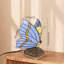 Lampe de table vintage en verre coloré style papillon Tiffany en laiton antique