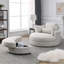 Chaise pivotante confortable et élégante avec repose-pieds de rangement pour se détendre et recevoir-96378083
