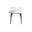 Table de salle à manger rectangulaire moderne, plateau en pierre frittée de qualité supérieure avec base en métal robuste, table de cuisine et de salle à manger résistante à la chaleur et aux rayures