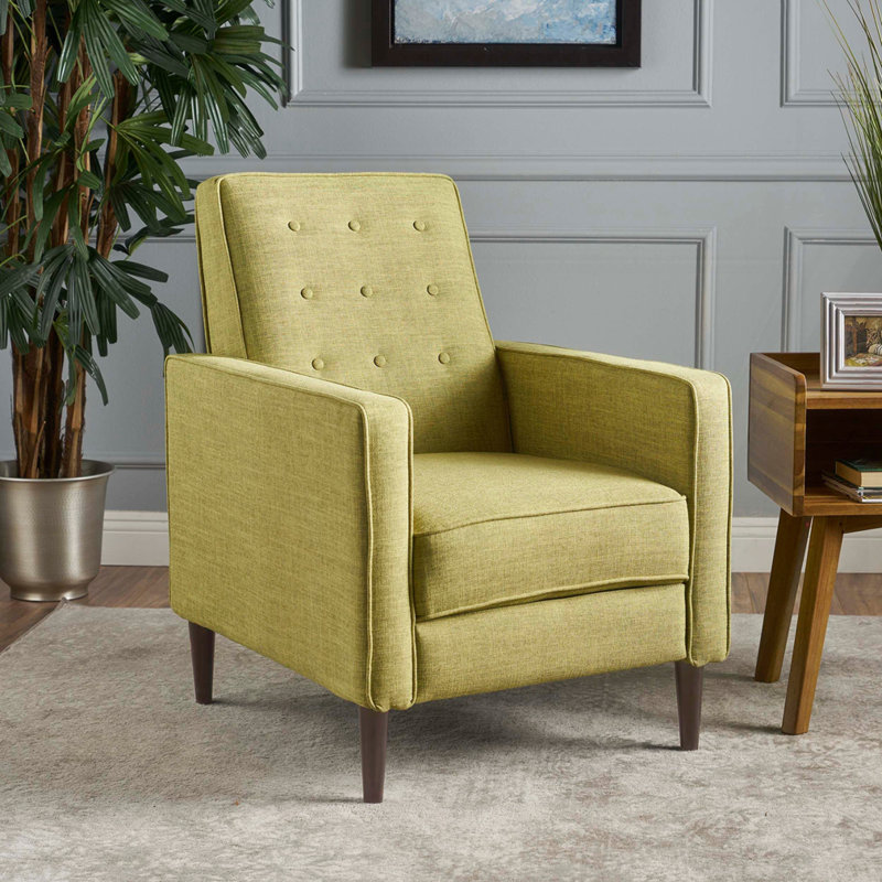 Fauteuil inclinable Mid-Century moderne, Jaune