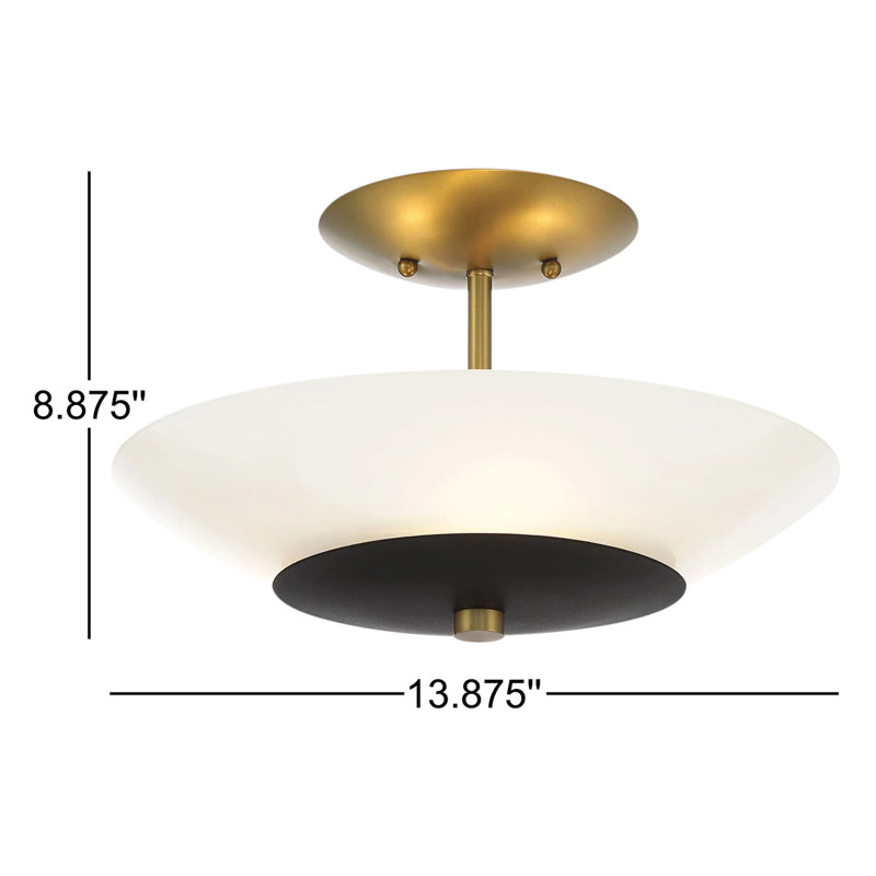 Portage Glass Semi Flush Mount