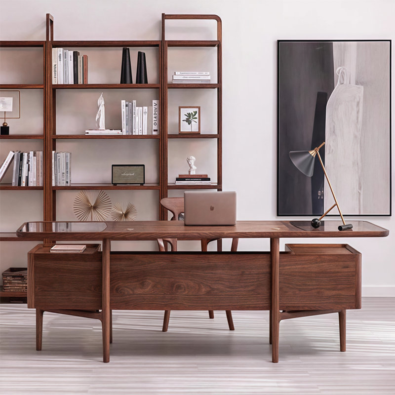 Nouveau bureau de luxe léger de style chinois, H 30,71 po x l 70,87 po x P 32,28 po
