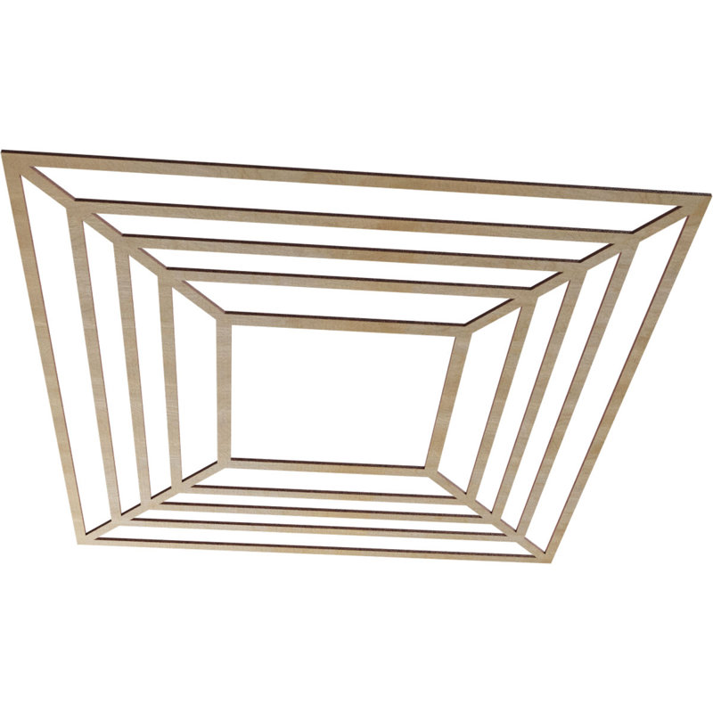 Médaillon de plafond en bois Raven, Hickory, H 36 po x l 36 po x P 0,38 po