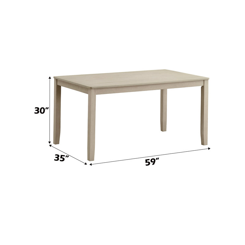 Table de salle à manger, H 30,03 po x L 59,03 po x l 35,03 po, Gris antique, Manufactured Wood