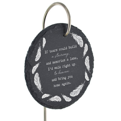 Bralon Waterproof Slate Circle People Memorial Plaque