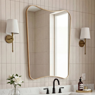 Alfie 20 in. W x 59 in. H Large Rectangular Metal Framed Wall Mounted Full-Length Mirror