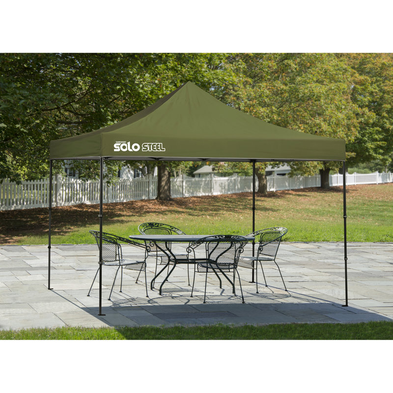 Olive Green 10' x 10' Steel Pop-Up Canopy
