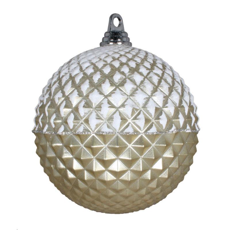 Ornement boule de durian Dillwyn, Argent, H 12 po x l 12 po x P 12 po