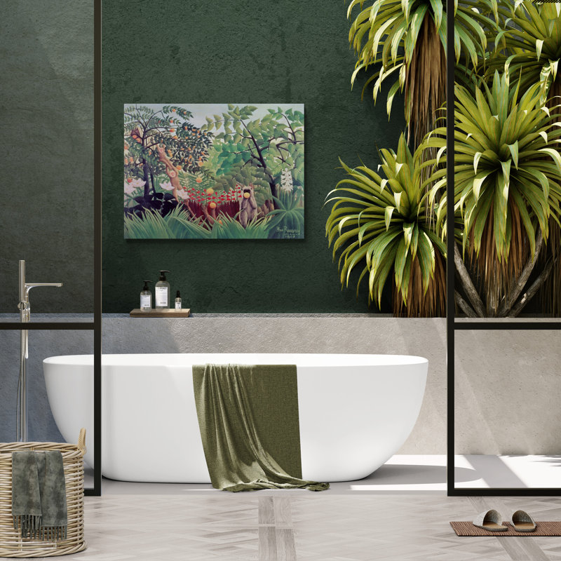 Exotic Landscape by Henri Rousseau - Wrapped Canvas Painting, 31cm H x 41cm W x 3.8cm D