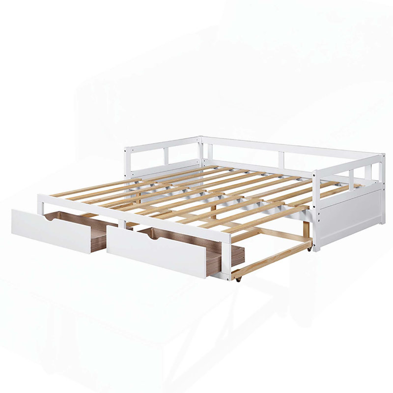 Lit de jour polyvalent en bois avec rangement et fabrication durable pour n'importe quelle pièce
