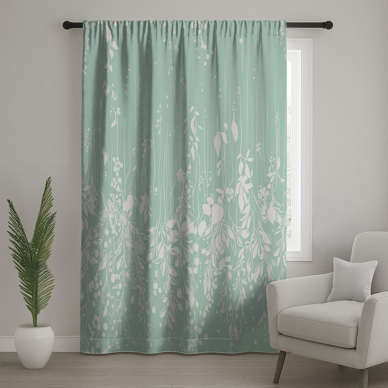 Rideaux floraux, voilages et voilages à motif floral - 1 panneau, 50 po x 92 po - 1 panneau, Transparent