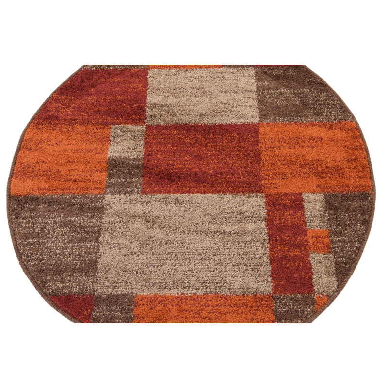Tapis brun foncé Alair, Rond 3 pi 3 po