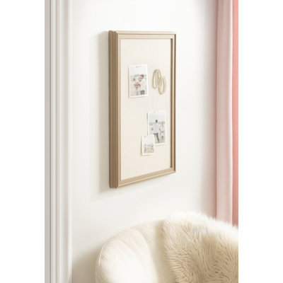 Oakhurst Framed Fabric Pinboard for Use as Motivational Vision Board
