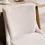 2 chaises de salle à manger beige 2 pièces, rembourrage double, tissu chenille, dossier moyen, revêtement statique, pieds modernes en bois massif courbé (de 2), support de dossier rembourré double couche, pour la maison
