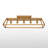 VidaLite Shura Cage - 5 Light Integrated LED Flush Mount Rotatable Heads - Brushed Brass