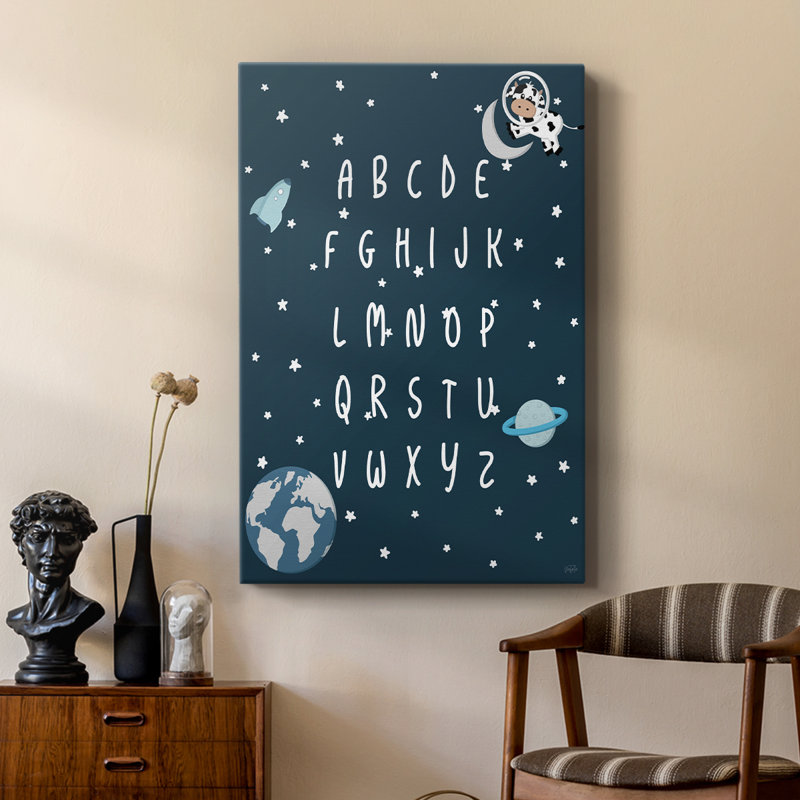 Space Cow Alphabet - galerie sur mesure, H 48 po x l 32 po