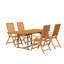 Jameeka 6 - Person Acacia Patio Dining Set with-511068130-481333786
