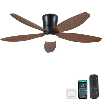 Low Profile Ceiling Fan with Light and Remote Control