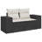 Vidaxl Garden Sofa Set Black, Cream White