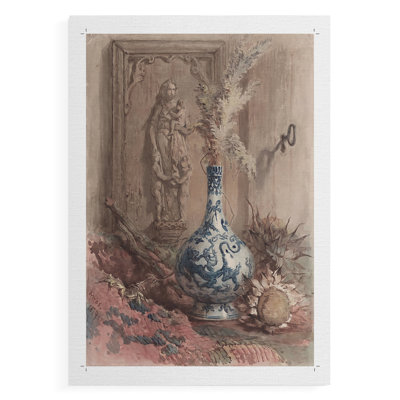 Vintage Floral Print XCI -Canvas Print Only - NOT FRAMED